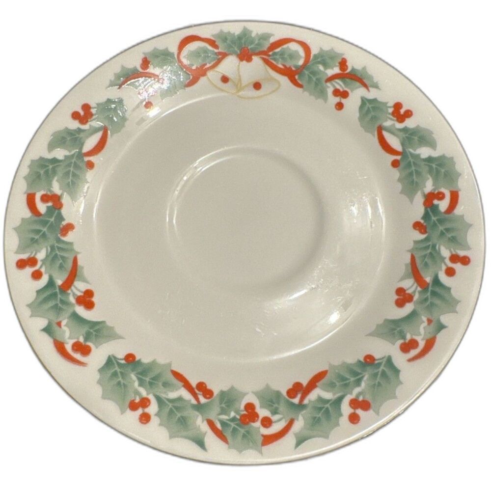 Vintage Christmas Saucer Sango Noel Saucer 6 3/16"; 1990